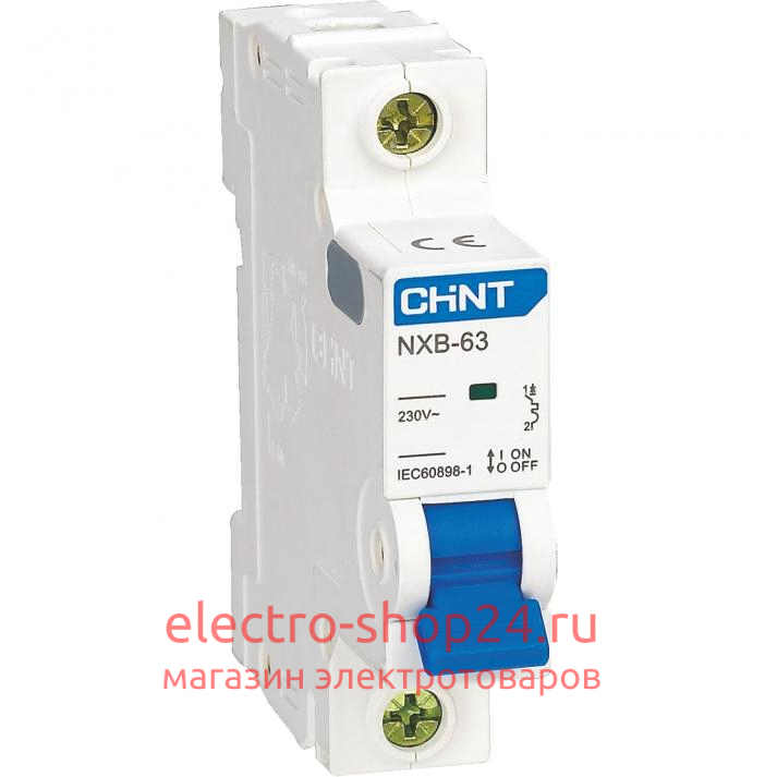 Автоматический выключатель NXB-63 1P 1А 6kA х-ка C (R) CHINT 814008 814008 - магазин электротехники Electroshop