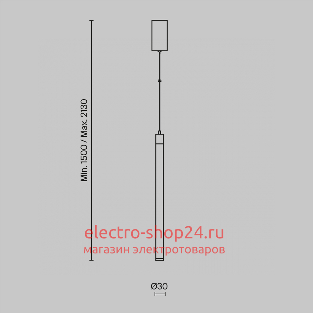 Подвесной светодиодный светильник Maytoni Technical Ray P022PL-L10B P022PL-L10B - магазин электротехники Electroshop