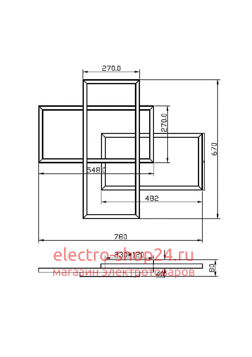 Потолочная люстра Maytoni Line MOD016CL-L80BK MOD016CL-L80BK - магазин электротехники Electroshop