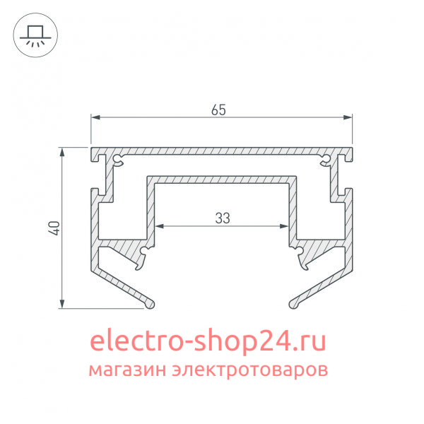 Профиль-держатель Arlight LGD-Strech-4TR-2000 033090 033090 - магазин электротехники Electroshop