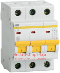Автоматический выключатель ВА47-29 3Р 4А 4,5кА характеристика С ИЭК (автомат) MVA20-3-004-C MVA20-3-004-C - магазин электротехники Electroshop