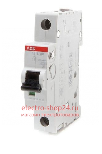 S201 C20 Автоматический выключатель 1-полюсный 20А 6кА (хар-ка C) ABB 2CDS251001R0204 2CDS251001R0204 - магазин электротехники Electroshop
