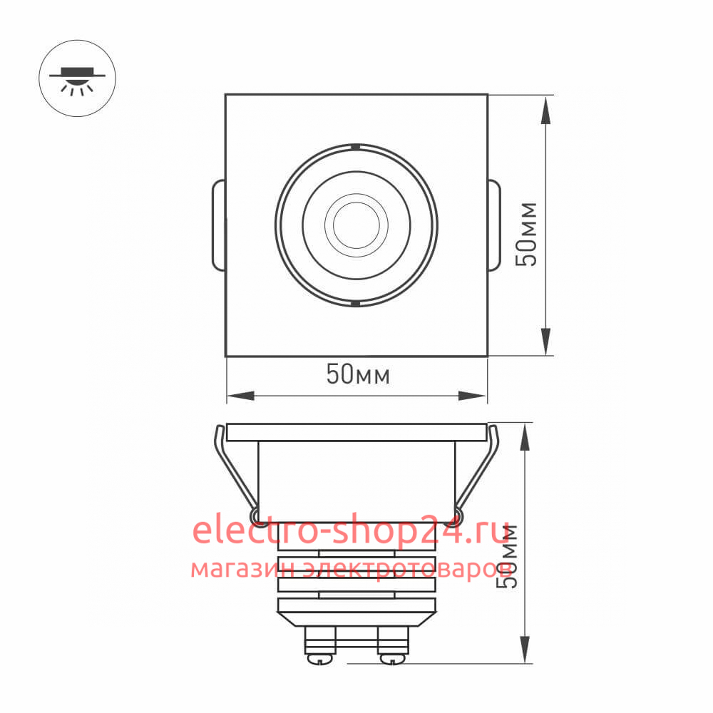 Мебельный светильник Arlight LTM-S50x50WH 5W Day White 25deg 020758 - магазин электротехники Electroshop