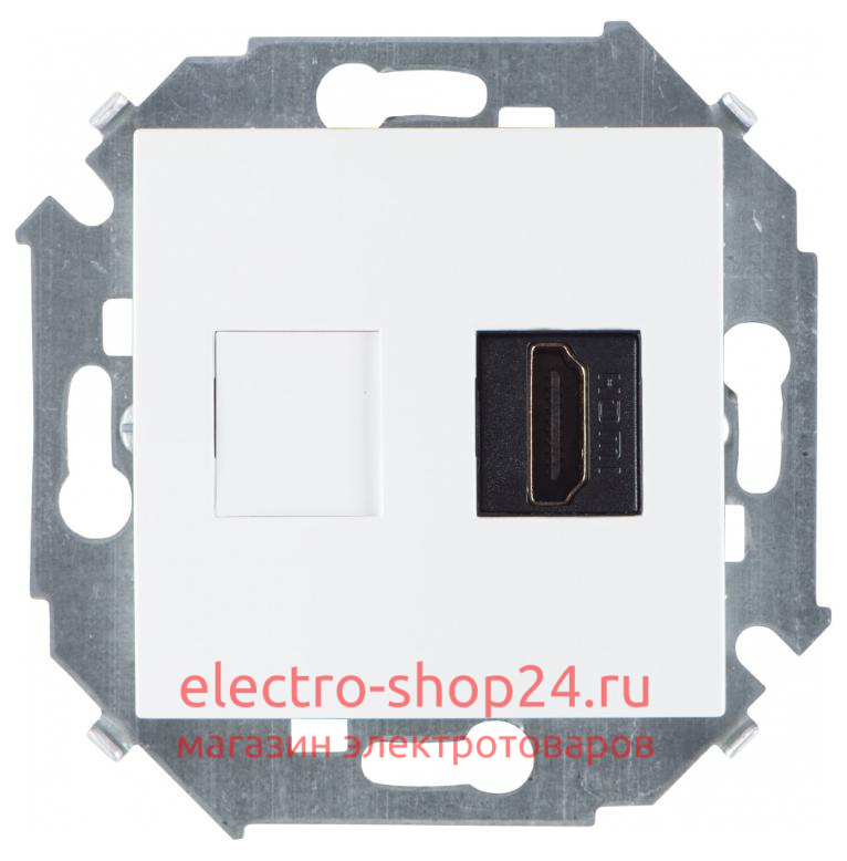 Розетка HDMI аудио/видео v1.4 тип А Simon 15 белый 1591407-030 1591407-030 - магазин электротехники Electroshop