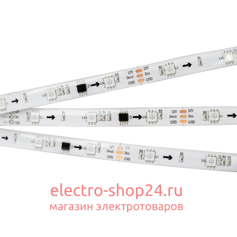 Светодиодная лента герметичная Arlight SPI-SE-B30-10mm 12V RGB-PX3 (7.2W/m, IP65, 5060, 5m) 026369(2) 026369(2) - магазин электротехники Electroshop