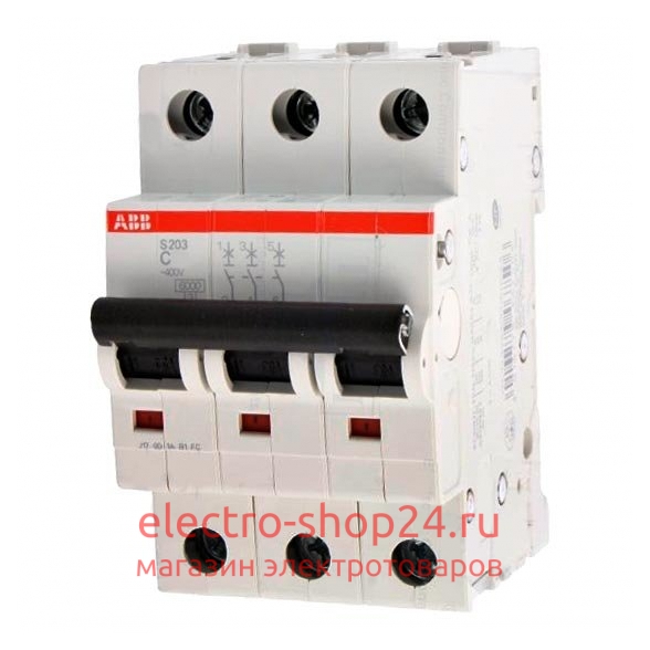 S203 C32 Автоматический выключатель 3-полюсный 32А 6кА (хар-ка C) ABB 2CDS253001R0324 - магазин электротехники Electroshop