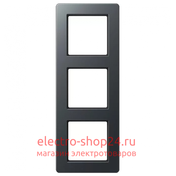 Рамка 3-ая Jung A flow Матовый антрацит AF583BFANM AF583BFANM - магазин электротехники Electroshop