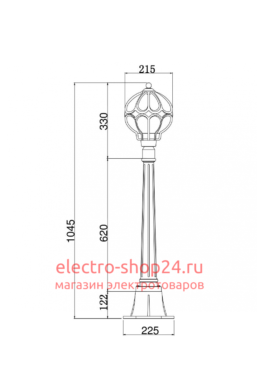 Уличный светильник Maytoni Via O023FL-01G O023FL-01G - магазин электротехники Electroshop