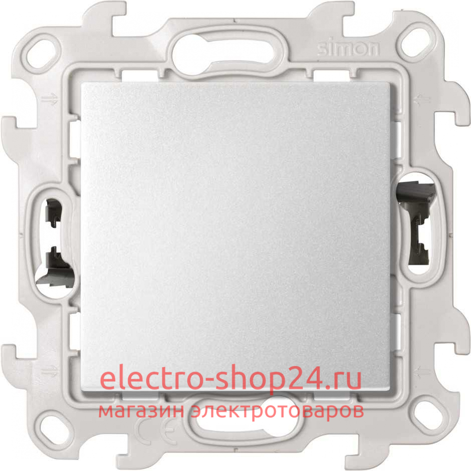 Одноклавишный выключатель Push&Go Simon 24 Harmonie алюминий 2420101-033 2420101-033 - магазин электротехники Electroshop