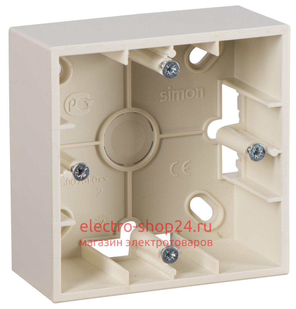 Коробка для накладного монтажа 1 пост Simon 15 слоновая кость 1590751-031 1590751-031 - магазин электротехники Electroshop