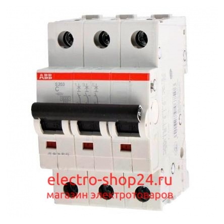 S203 B25 Автоматический выключатель 3-полюсный 25А 6кА (хар-ка B) ABB 2CDS253001R0255 - магазин электротехники Electroshop