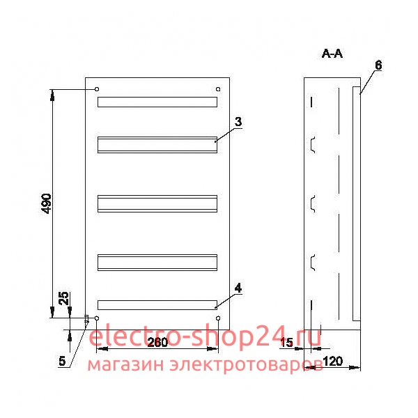 Щит металлический ЩРн-36з-1 36 УХЛ3 IP31 на 36 модулей навесной 540х310х120 TITAN 3 ИЭК серый MKM14-N-36-31-Z MKM14-N-36-31-Z - магазин электротехники Electroshop