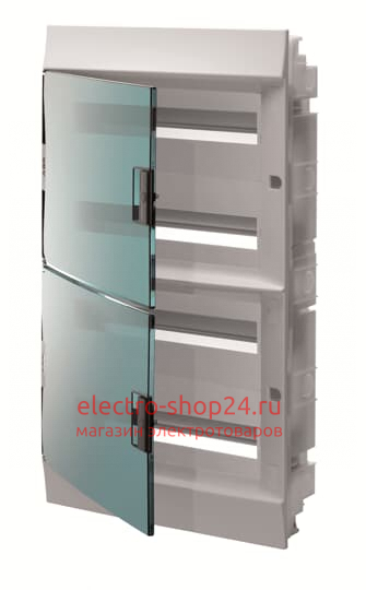 Бокс в нишу ABB Mistral41 72М модуля (4х18) зеленая прозрачная дверь c клеммным блоком 1SLM004101A1210 1SLM004101A1210 - магазин электротехники Electroshop