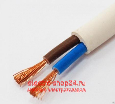Провод соединительный ПВС 2х1,5 гибкий белый ГОСТ Конкорд (100м) п9687 - магазин электротехники Electroshop