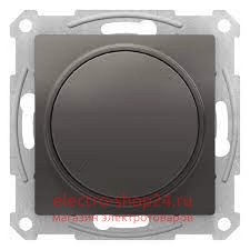 Светорегулятор (диммер) поворотно-нажимной, LED, RC 400Вт Schneider Electric AtlasDesign, сталь ATN000923 - магазин электротехники Electroshop
