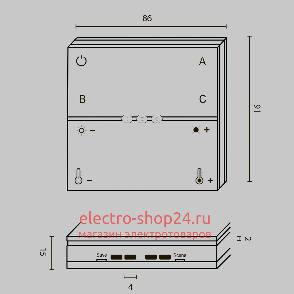 Беспроводная панель управления Maytoni Smart home DRC034-8-W DRC034-8-W - магазин электротехники Electroshop