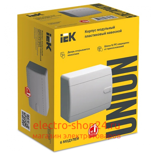 Щит накладной UNION Compact ЩРН-П-6 6м белая дверь IP41 IEK UIC-KP13-N-06-41-K01 UIC-KP13-N-06-41-K01 - магазин электротехники Electroshop