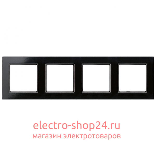 Рамка 4-ая Jung A Creation Черный AC584SW AC584SW - магазин электротехники Electroshop