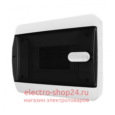 Щит навесной TEKFOR 8 модулей IP41, прозрачная черная дверца CNK 40-08-1 CNK 40-08-1 - магазин электротехники Electroshop