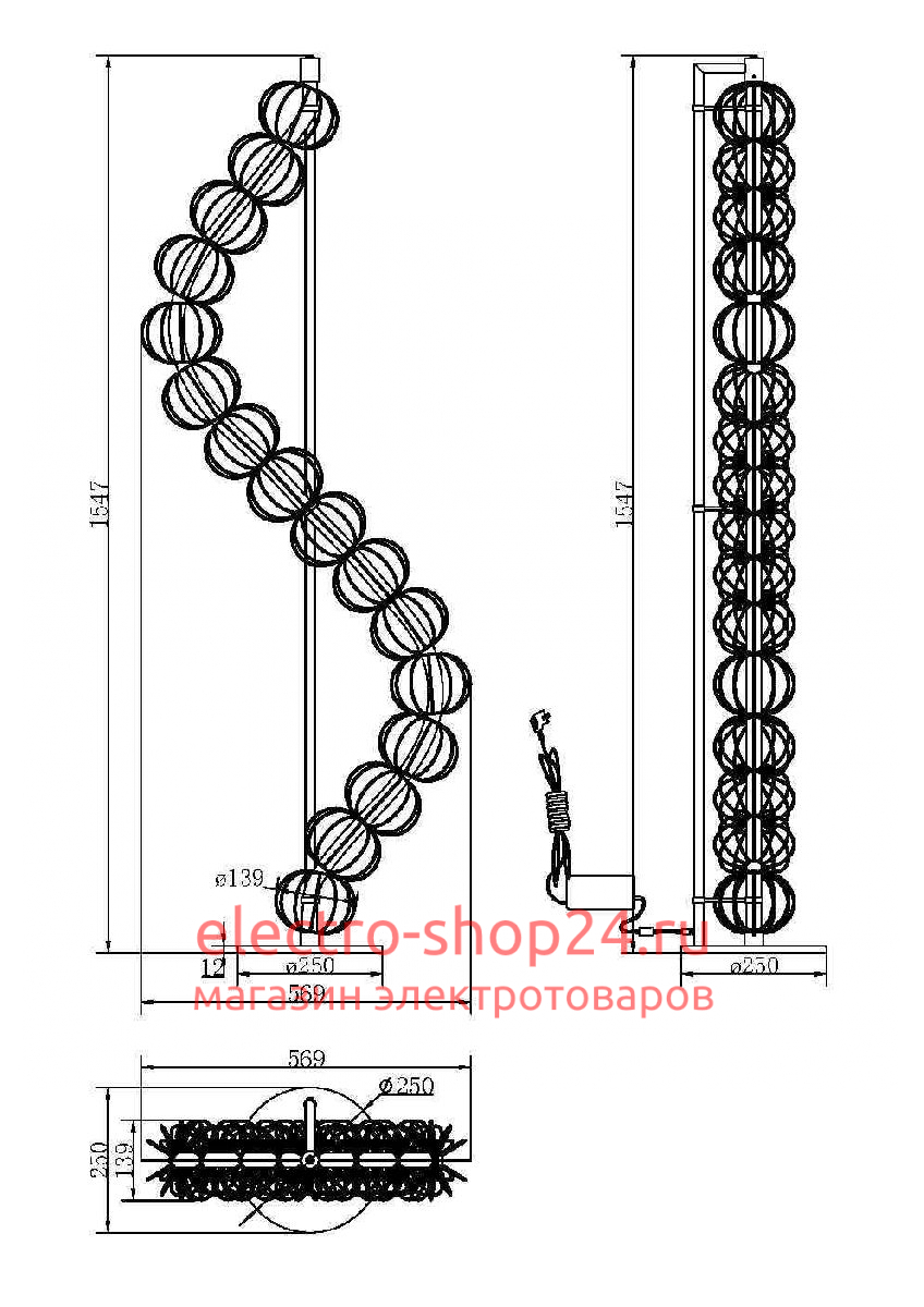 Торшер Maytoni Golden Cage MOD216FL-L38G3K MOD216FL-L38G3K - магазин электротехники Electroshop