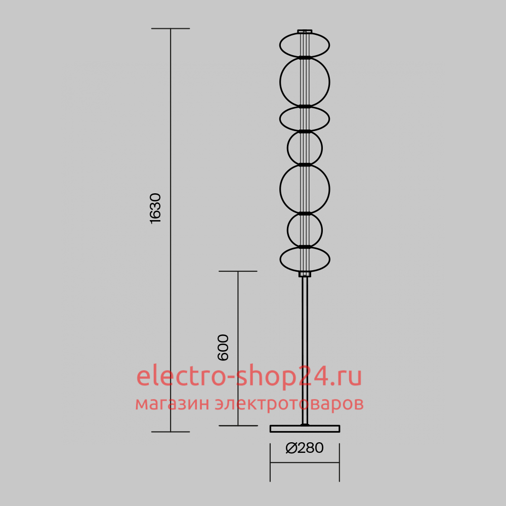 Торшер Maytoni Futuro MOD307FL-L40BS3K MOD307FL-L40BS3K - магазин электротехники Electroshop