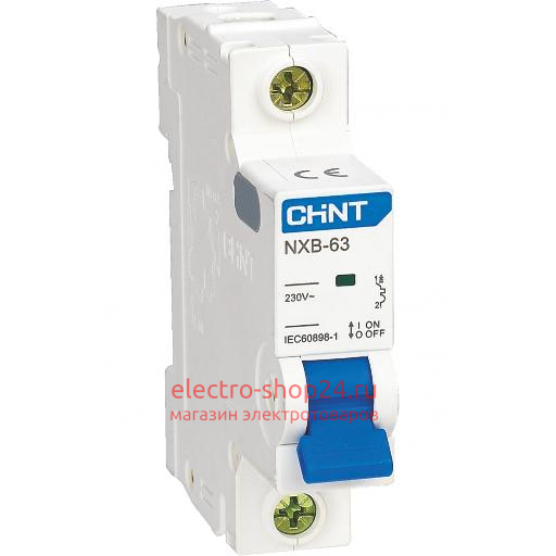 Автоматический выключатель NXB-63 1P 16А 6kA х-ка B (R) CHINT 814040 814040 - магазин электротехники Electroshop
