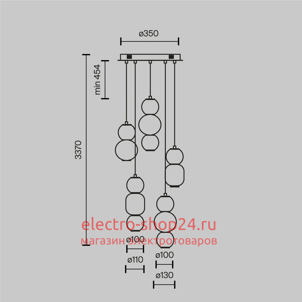 Каскадная люстра Maytoni Drop MOD273PL-L80G3K MOD273PL-L80G3K - магазин электротехники Electroshop