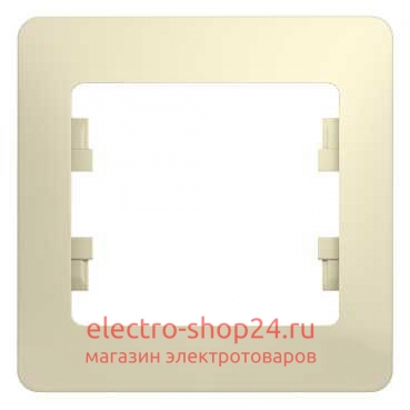 Рамка Schneider Electric Glossa 1-постовая, бежевый GSL000201 - магазин электротехники Electroshop
