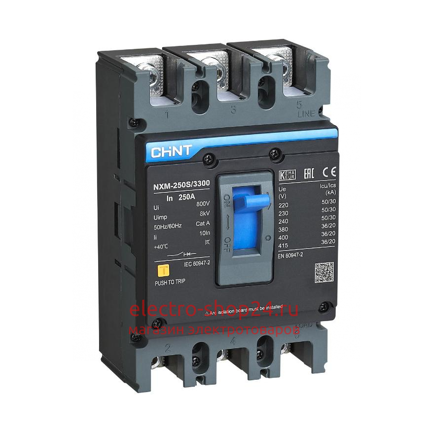 Автоматический выключатель NXM-250S/3Р 250A 35кА CHINT 131369 131369 - магазин электротехники Electroshop