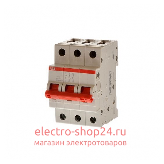 SHD203/16 Рубильник 3-полюсный модульный 16А (красный рычаг) ABB 2CDD273111R0016 - магазин электротехники Electroshop