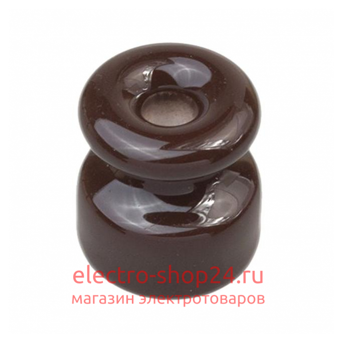 Изолятор Bironi R керамика коричневый (50 штук в упаковке) R1-551-02-50  магазин электротехники Electroshop