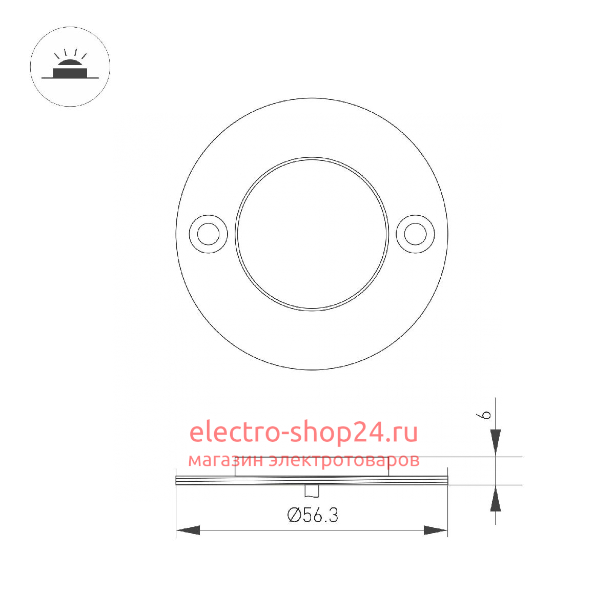 Архитектурный светильник Arlight ART-DECK-LAMP-R56-3W Warm3000 (SL, 120 deg, 24V) 045346 045346 - магазин электротехники Electroshop