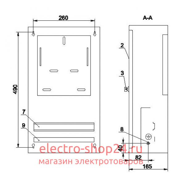 Щит металлический ЩУРн-3/12з-0 74 У2 IP54 на 3-фазный счетчик и 12 модулей навесной ИЭК MKM32-N-12-54-Z MKM32-N-12-54-Z - магазин электротехники Electroshop