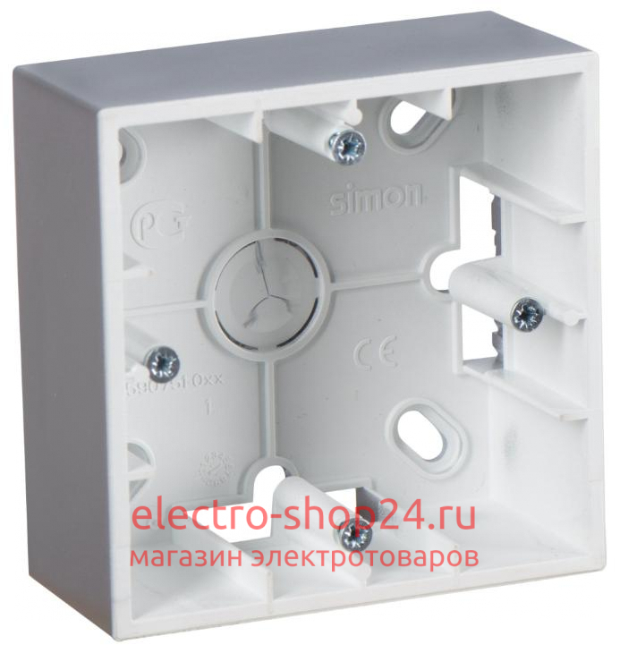 Коробка для накладного монтажа 1 пост Simon 15 алюминий 1590751-033 1590751-033 - магазин электротехники Electroshop
