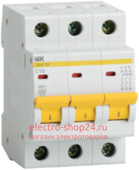 Автоматический выключатель ВА47-29 3Р 50А 4,5кА характеристика С ИЭК (автомат) MVA20-3-050-C MVA20-3-050-C - магазин электротехники Electroshop