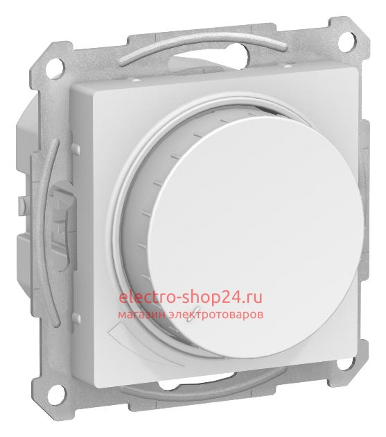 Светорегулятор (диммер) поворотно-нажимной,LED, RC 400Вт Schneider Electric AtlasDesign, белый ATN000123 - магазин электротехники Electroshop