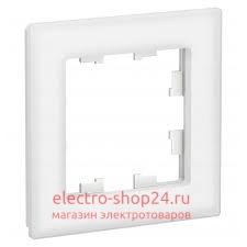 Рамка Schneider Electric AtlasDesign Nature 1 пост, стекло белый ATN320101 - магазин электротехники Electroshop