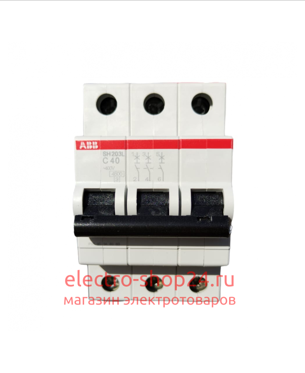 SH203L C40 Автоматический выключатель 3-полюсный 40А 4,5кА (хар-ка C) ABB 2CDS243001R0404 2CDS243001R0404 - магазин электротехники Electroshop