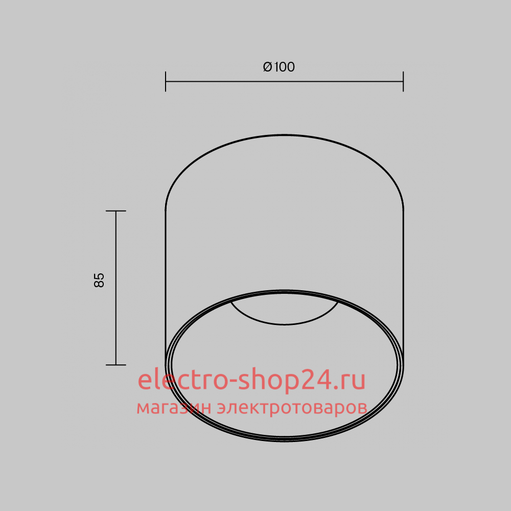 Накладной светильник Maytoni Alfa LED C064CL-01-15W4K-RD-B C064CL-01-15W4K-RD-B - магазин электротехники Electroshop