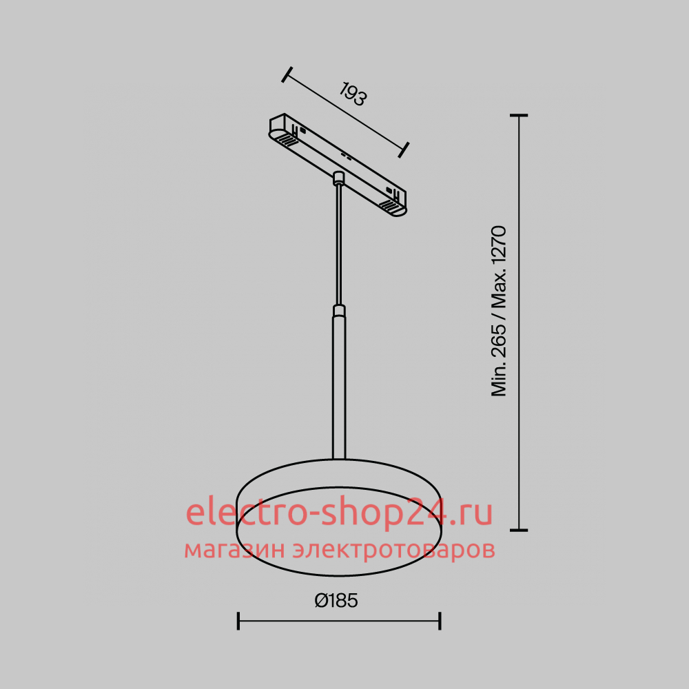 Потолочный светодиодный светильник Maytoni Technical Ceiling Zon C032CL-45W4K-RD-MG C032CL-45W4K-RD-MG - магазин электротехники Electroshop