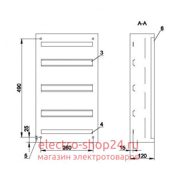 Щит металлический ЩРн-36з-0 74 У2 IP54 на 36 модулей навесной 540х330х120 ИЭК MKM11-N-36-54-Z MKM11-N-36-54-Z - магазин электротехники Electroshop