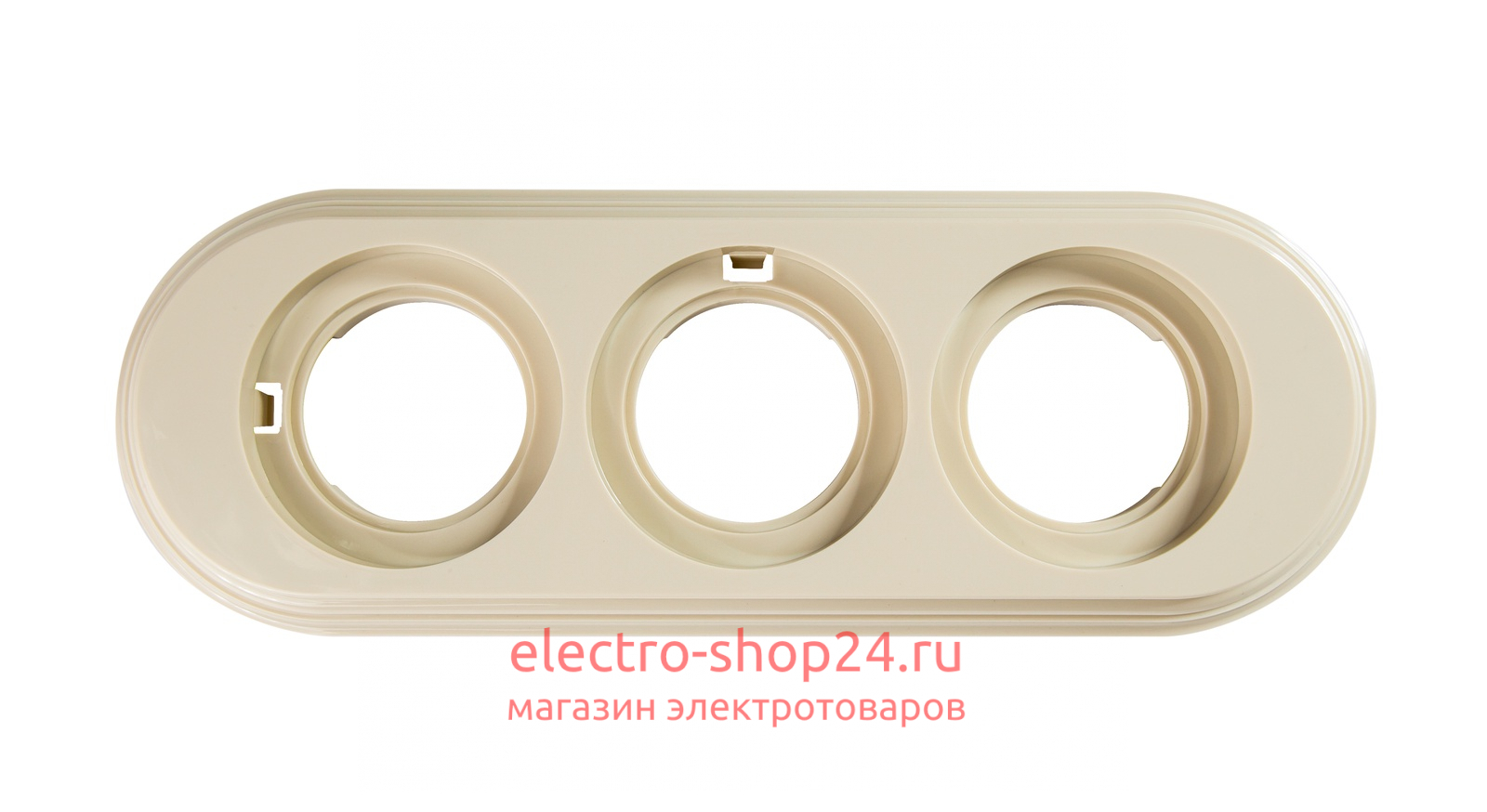 Рамка 3-я Bironi Лизетта пластик слоновая кость (бежевый) BF1-630-211 BF1-630-211 - магазин электротехники Electroshop