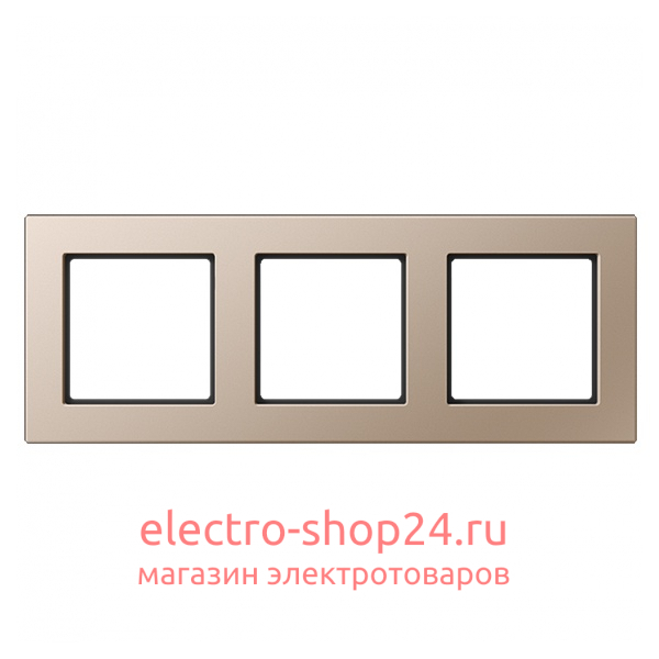 Рамка 3-ая Jung A Creation Шампань AC583CH AC583CH - магазин электротехники Electroshop