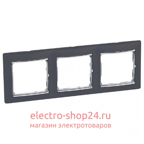 Рамка Legrand Valena 3 поста ноктюрн/серебряный штрих (770393) - магазин электротехники Electroshop