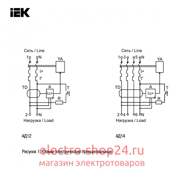 Дифференциальный автомат АД14 C25А 4П 100мА тип АС трехфазный электронный 4,5кА ИЭК (дифавтомат, АВДТ) MAD10-4-025-C-100 MAD10-4-025-C-100 - магазин электротехники Electroshop