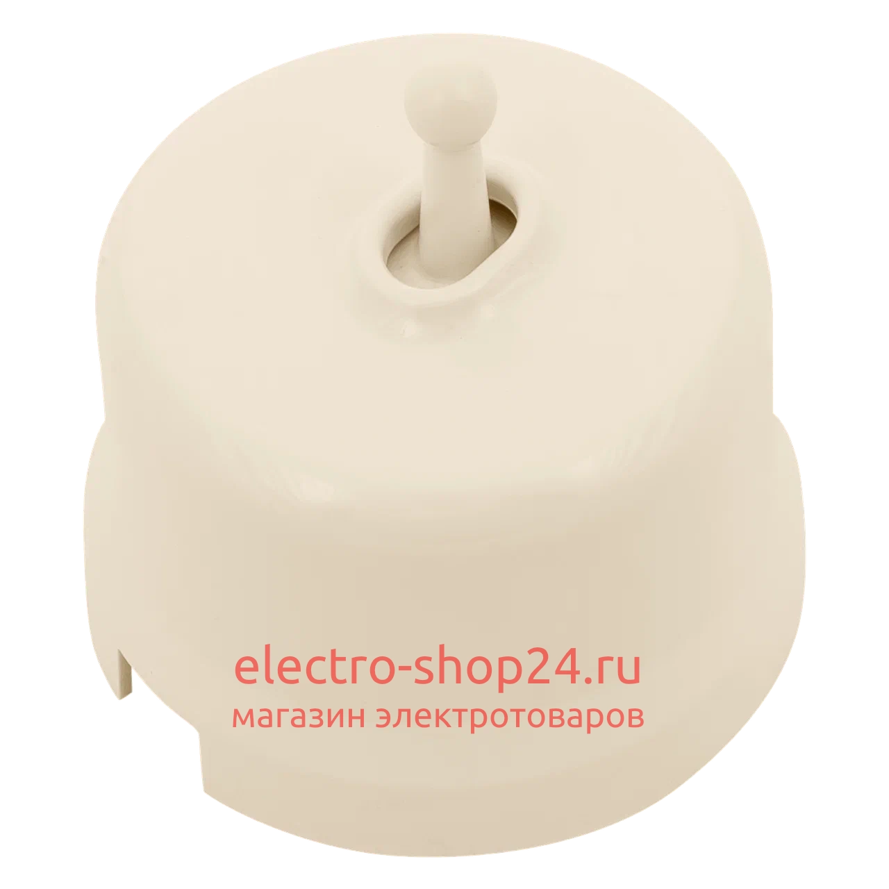 Выключатель проходной 1-клавишный ОП Bironi Лизетта пластик цвет Песочное золото (тумблерный) B1-231-24 - магазин электротехники Electroshop