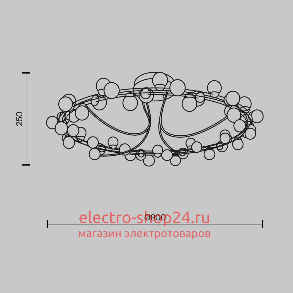 Потолочная люстра Maytoni Tessara MOD081CL-L48G3K MOD081CL-L48G3K - магазин электротехники Electroshop