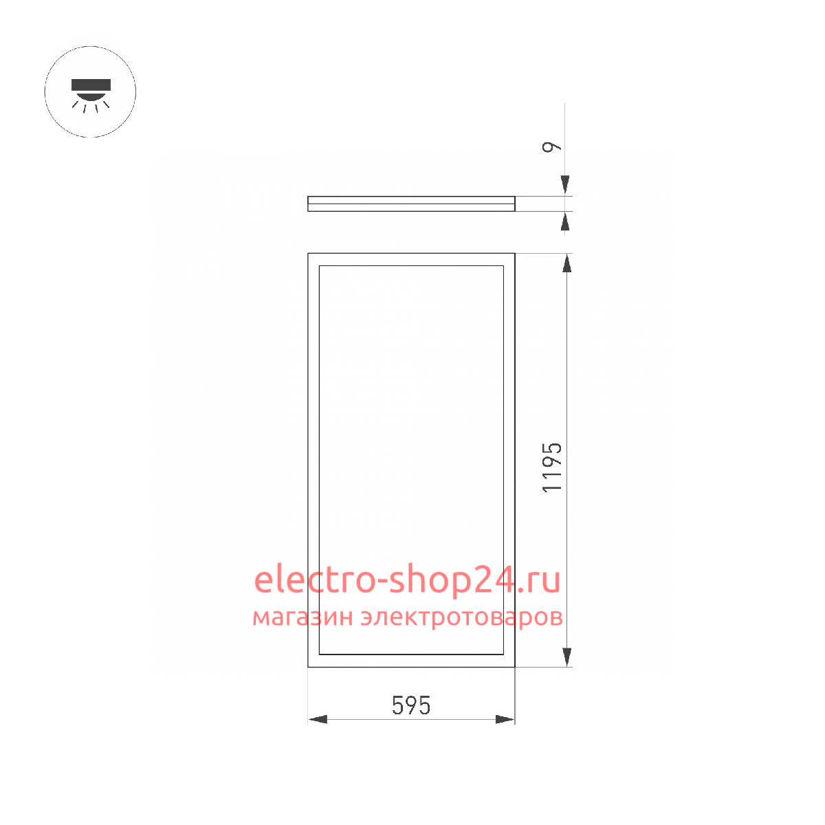 Светодиодная панель Arlight DL-INTENSO-S600x1200-60W Day4000 (WH, 120 deg, CRI90, 230V) 043580 043580 - магазин электротехники Electroshop