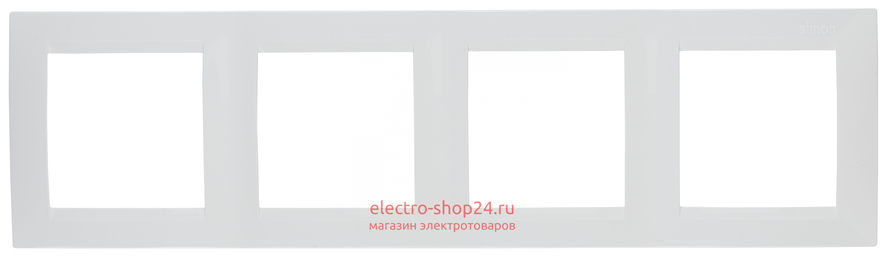 Рамка Simon 15 универсальная 4 поста белый 1500640-030 1500640-030 - магазин электротехники Electroshop
