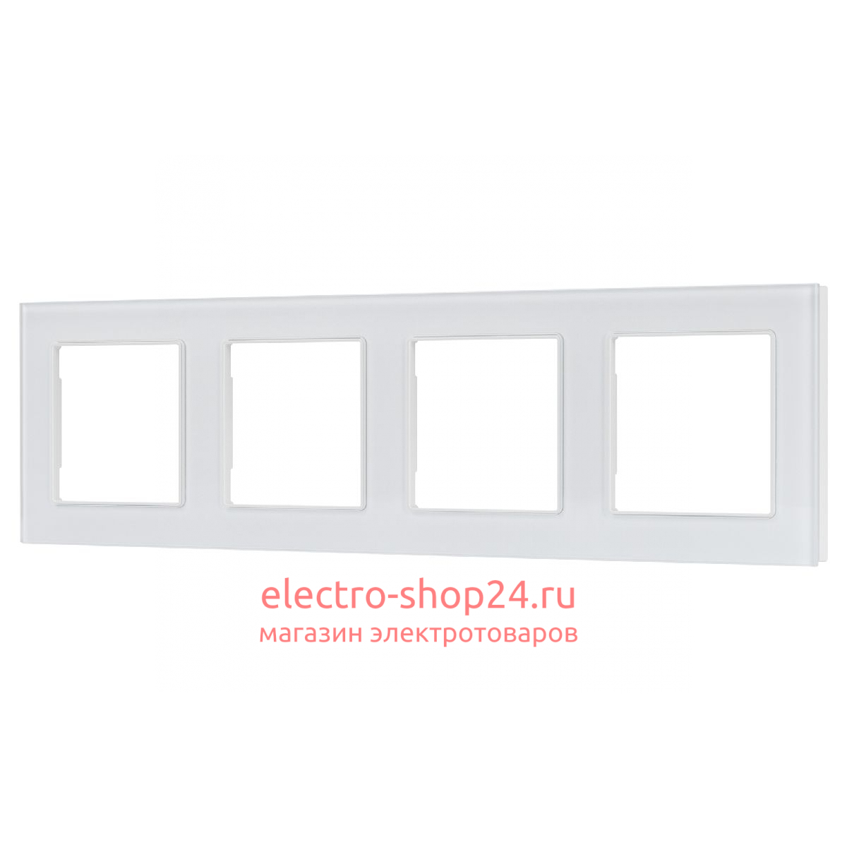 Рамка четырехместная Arlight FRM-GLARE-GS-4-WH 043802 043802 - магазин электротехники Electroshop